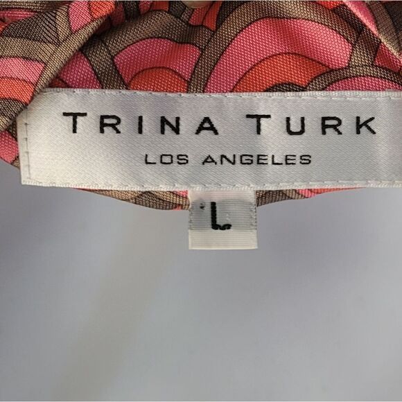 Trina Turk tank top 100% silk Size L - Picture 4 of 5